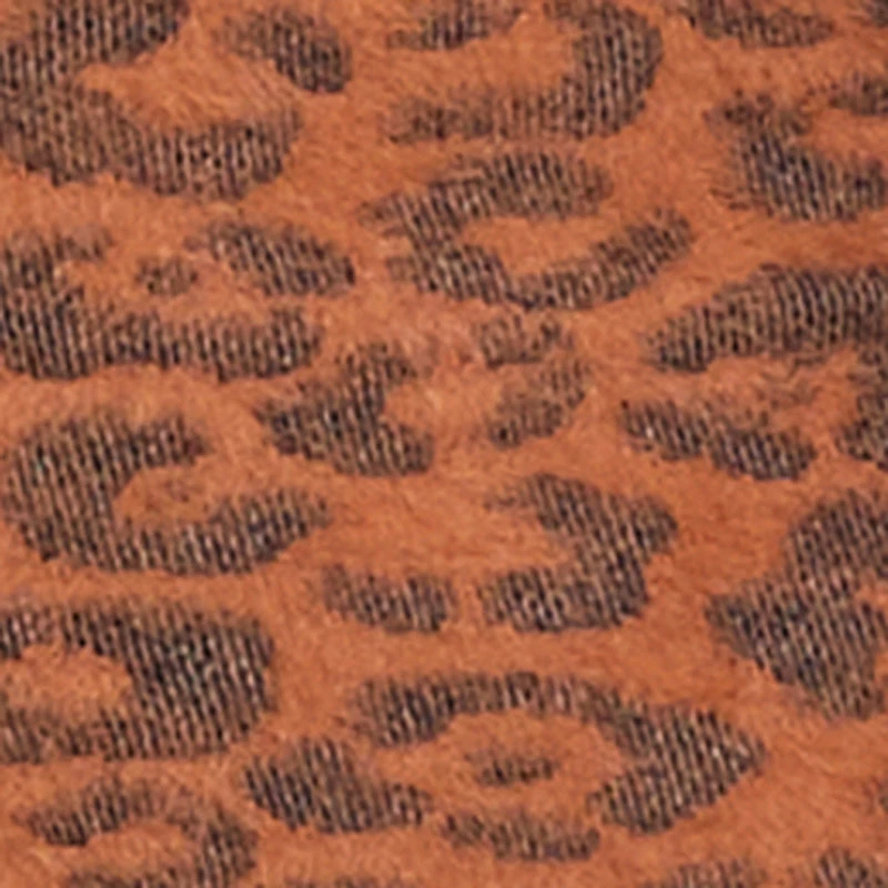 Jaguar Print Tie Front Cropped Cardigan