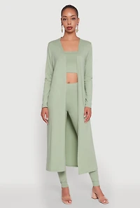 Long Sleeve Side Slit Maxi Duster