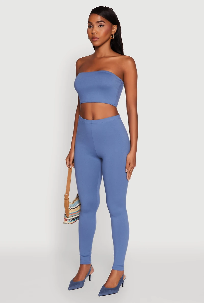 Womens Trendy Solid Cropped Bandeau Top,