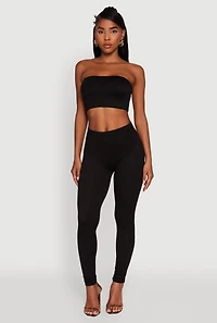 Womens Basic Solid Leggings,