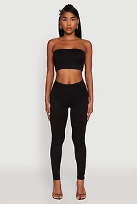 Womens Basic Solid Leggings,