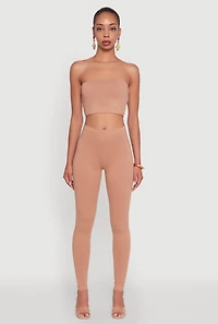 Womens Basic Solid Leggings,