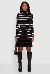 Knitted Striped Pencil Skirt