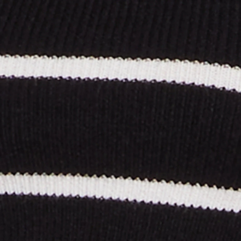 Knitted Striped Pencil Skirt