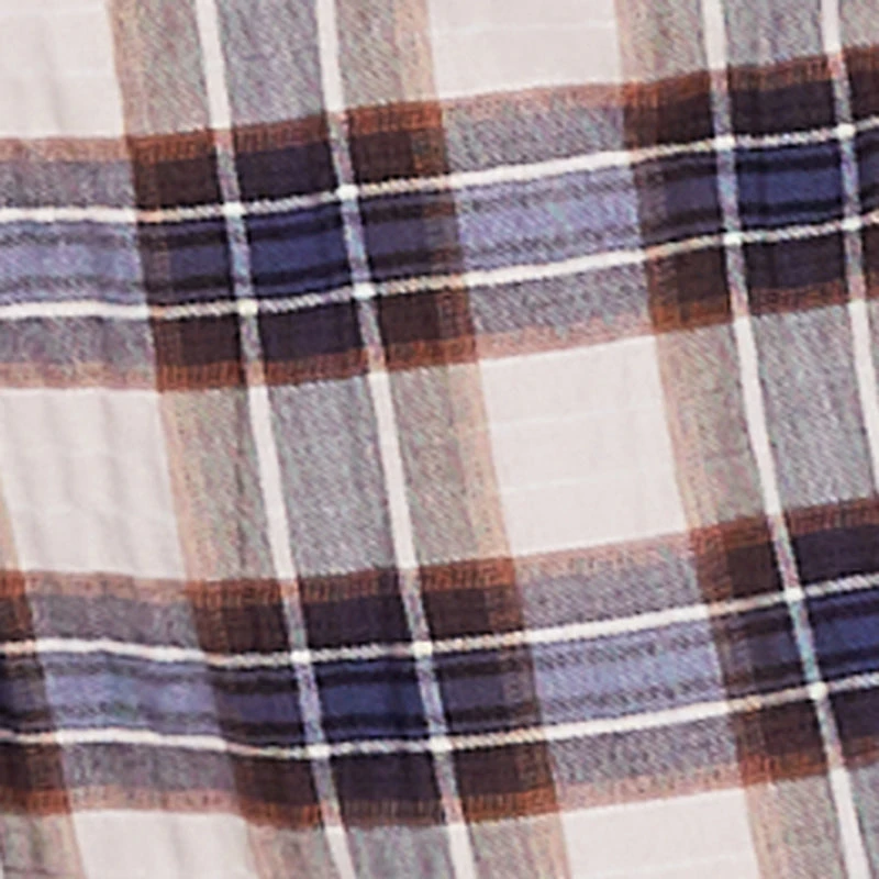 Plaid Long Sleeve Cropped Shirt