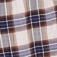 Striped Waistband Detail Plaid Pants