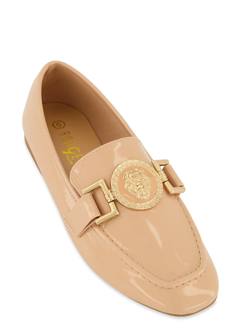 Lion Pendant Loafers