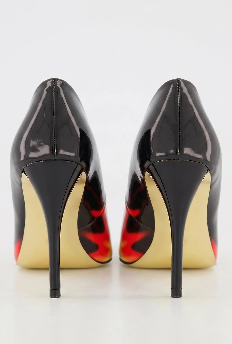 Gold Sole Pointed Toe High Heel Stiletto Pumps