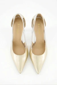 Pointed Toe Cutout Stiletto Pumps