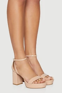 Womens Open Toe Block Heel Sandals,