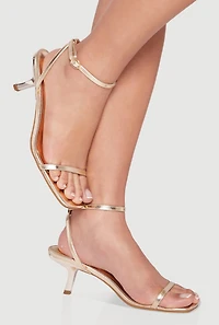 Open Toe Mid Heel Sandals