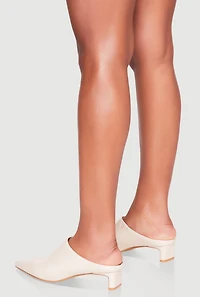Pointy Toe Low Heel Mules