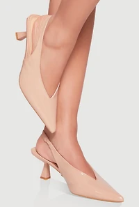 Womens Trendy Slingback Pointy Toe Pumps,