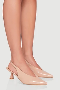 Womens Trendy Slingback Pointy Toe Pumps,