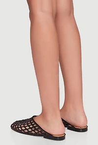 Womens Cut Out Jelly Mules, 5