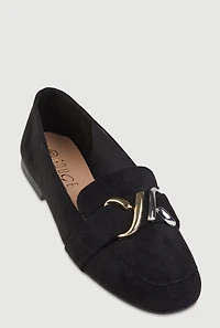Womens Color Block Pendant Detail Flats,
