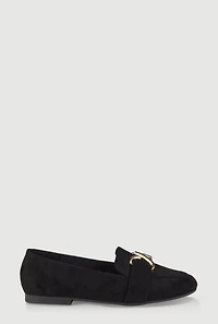 Womens Color Block Pendant Detail Flats,
