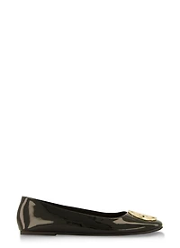 Womens Geo Pendant Ballet Flats,