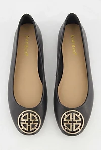 Geometric Pendant Ballet Flats
