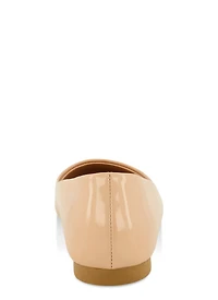 Womens Round Toe Flats, Beige, Size 5.5