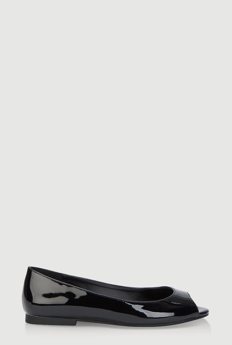 Peep Toe Ballet Flats
