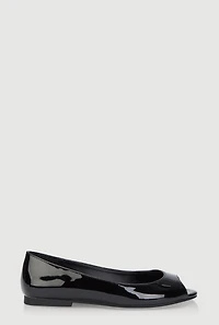 Peep Toe Ballet Flats