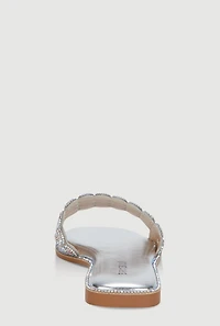 Gemstone Cutout Band Slide Sandals