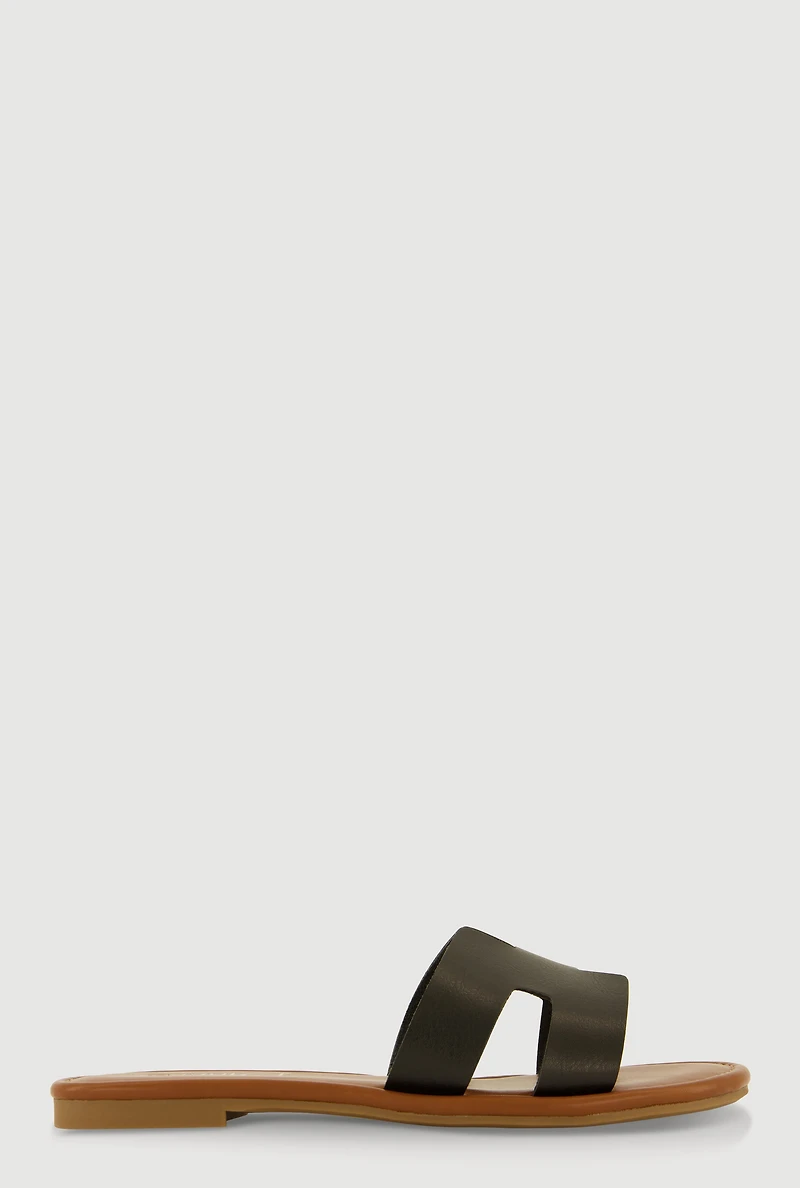 Womens H Band Slide Sandals, 10