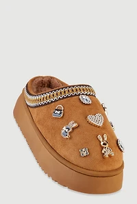 Studded Charm Low Platform Mule Slippers