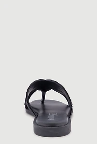 Faux Pearl Starfish Band Thong Sandals