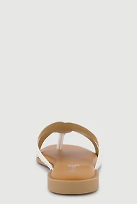 Faux Pearl Starfish Band Thong Sandals