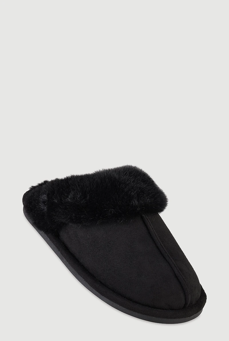 Faux Fur Lined Slippers