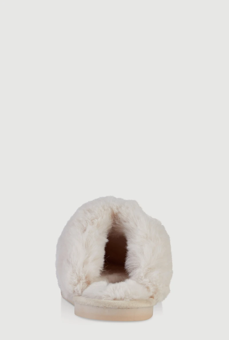 Womens Faux Fur Lined Slippers,