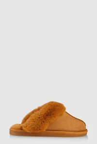 Womens Faux Fur Lined Slippers, 5-6
