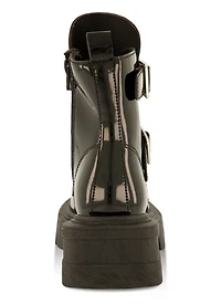 Lug Sole Triple Buckle Combat Boots