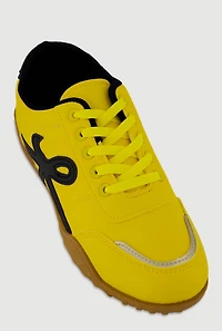 Stylish Lace-Up Sneakers with Round Toe