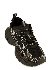 Textured Knit Chunky Sneakers