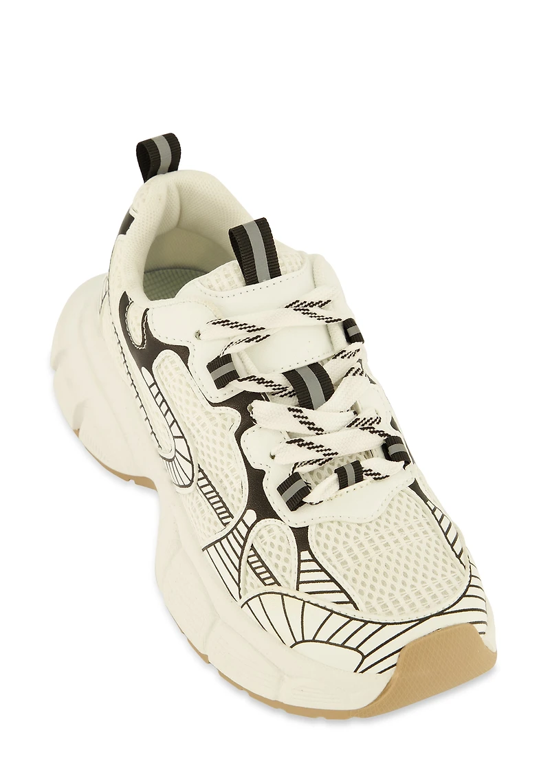 Textured Knit Chunky Sneakers