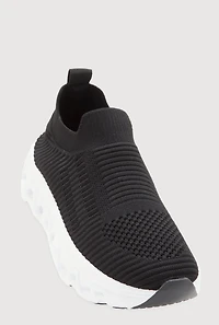 Cut Out Sole Slip On Platform Sneakers