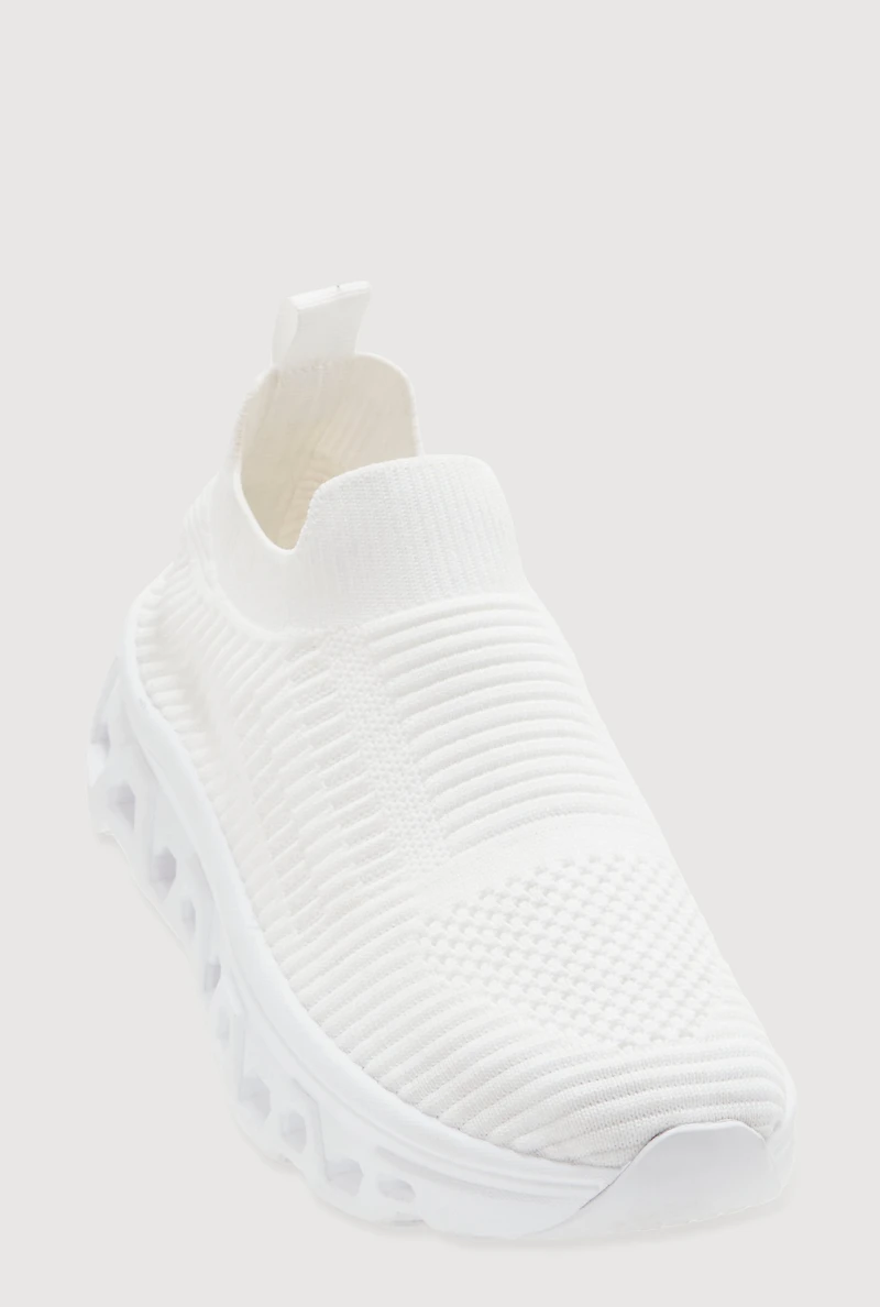 Cut Out Sole Slip On Platform Sneakers