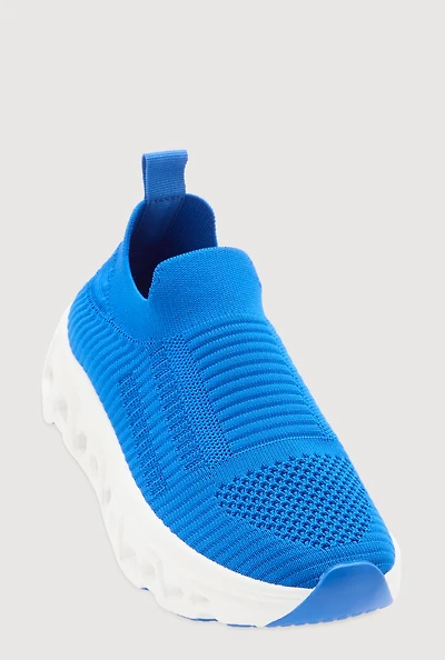 Womens Cut Out Sole Slip On Platform Sneakers,
