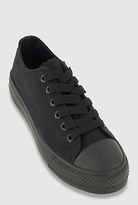 Womens Canvas Cap Toe Low Top Sneakers,