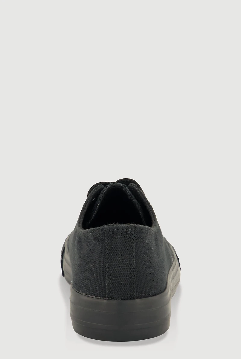 Womens Canvas Cap Toe Low Top Sneakers,