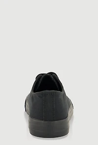 Womens Canvas Cap Toe Low Top Sneakers,