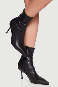 Pointed Toe Stiletto Heel Ankle Boots