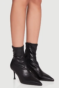 Pointed Toe Stiletto Heel Ankle Boots