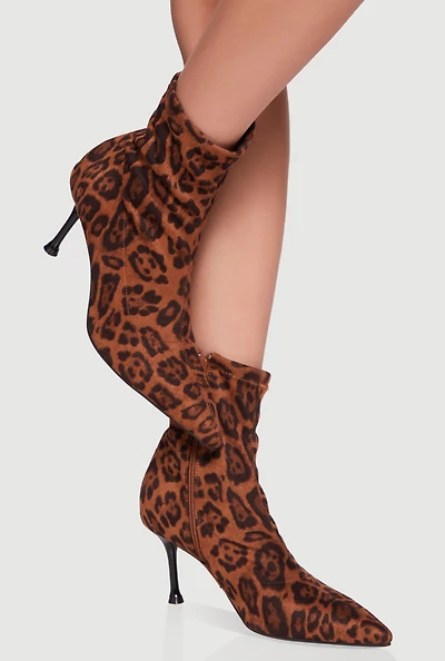 Pointed Toe Stiletto Heel Ankle Boots