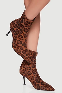 Pointed Toe Stiletto Heel Ankle Boots