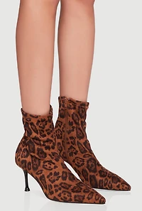 Pointed Toe Stiletto Heel Ankle Boots