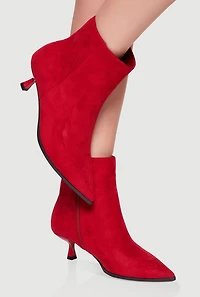 Pointed Toe Low Heel Ankle Boots